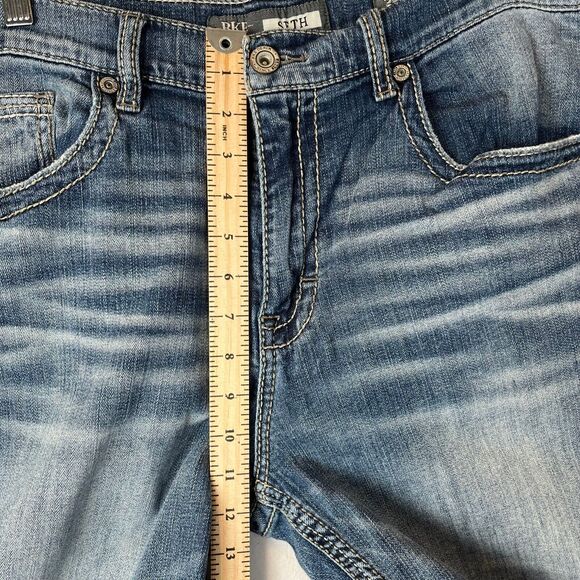 BKE Jeans Mens 34x33 Blue Seth Straight Mid Rise Medium Wash Denim 34L - Picture 7 of 13